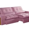 Estofado Sofá Fitipaldi Retratil Reclinavel Veludo Jolie 2,30m 2×90 – Idealle – 1.87 – SR - Image 4