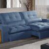 Estofado Sofá Fitipaldi Retratil Reclinavel Veludo Jolie 2,30m 2×90 – Idealle – 1.87 – SR - Image 3