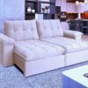 Estofado Sofá Iriri Retratil Reclinavel Veludo Inca 2,90m 2×120 – Idealle – 2.33 – SR - Image 2