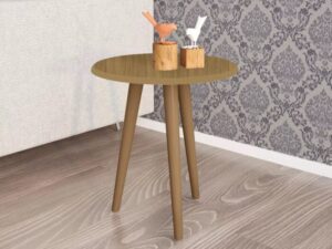 Mesa Apoio Canto MDF Sem Vidro 50cm – Luka Decor – 1.8 – CW