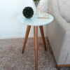 Mesa Apoio Canto MDF C/ Vidro 60cm - Luka Decor - 1.8 - CW