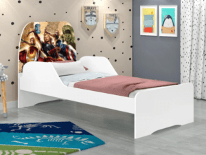 Cama Juvenil C/ Proteção Lateral Vingadores Nº51 MDF 70cm x 150cm – Tigus – 2.2 – CW