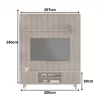 Rack Triunfo + Painel Riso Ripado Larg. 2.07m - JCM - 1.23 - RF - Image 3