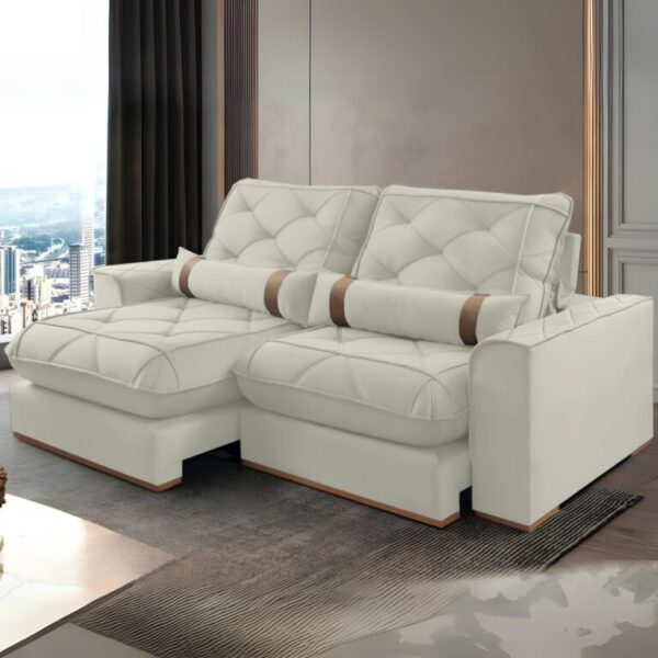 Sofa Retratil e Reclinavel Poseidon Vicam Estofados - 2,50m - 2.0/TD