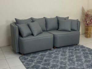 Sofá Orgânico Opel -2.00m – Linho Cinza – LD/1.38