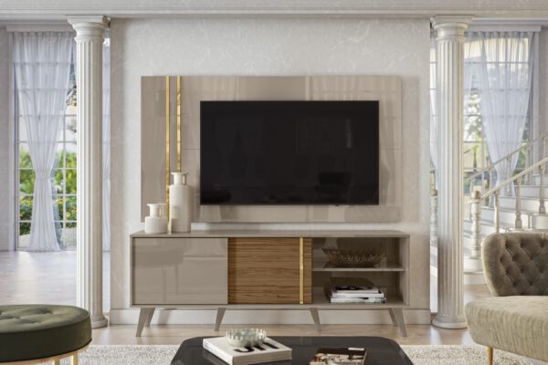 COMBO CRONOS/CRONUS RACK COM PAINEL ATÉ 65" 2 PORTAS CORRER - 1,60m - MADETEC - 4.3 - PR - 4.5 - TD/SR - Image 4
