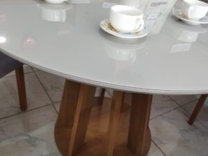 MESA ROSE REDONDA 1,20 – BORDA CHANFRADA – MDF 5.9/TRA
