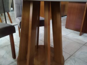MESA ROSE REDONDA 1,20 – BORDA CHANFRADA – MDF 5.9/TRA