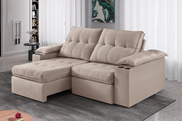 Estofado Retratil Reclinavel Itaborai 2x90 Idealle - 2,3m - 1.8/SR