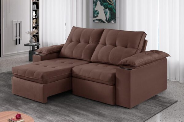 Estofado Retratil Reclinavel Itaborai 2x90 Idealle - 2,3m - 1.8/SR - Imagem 3
