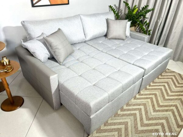 Sofa Cama Monaco 220 2x100cm - 10cm Linho - Orthobox SR/1.88 - Image 2
