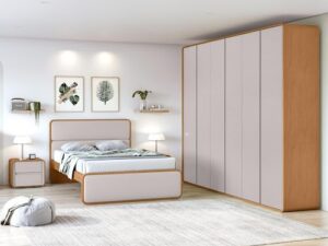 Dormitório LOOP Lopas 3 peças (Roupeiro, cama, criado) – 3.07/TRA
