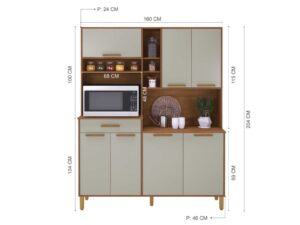 Kit Cozinha Braga 7P 1G INDEKES – 1.60m – 6.1/RN