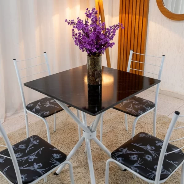 Mesa Rio Base Ipanema(68x68cm) + 4 Cadeiras Rio - Teixeira - 3.2/RF - Imagem 4