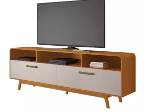 RACK BANCADA CRISTAL CANDIAN 70 POLEGADAS 2 PORTAS 3 NICHOS – 2,00m – JCM – 5.4 – RF