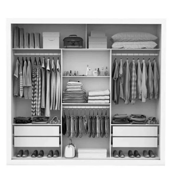 Guarda Roupa Veneza Premium 3P C/Espelho 4G - Carioca - 1.88m 1.0/RF - Imagem 2