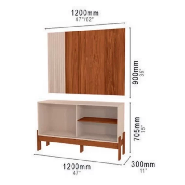 Rack e Painel Wood Mobler - 1.20m - 2.8/RF - Imagem 2