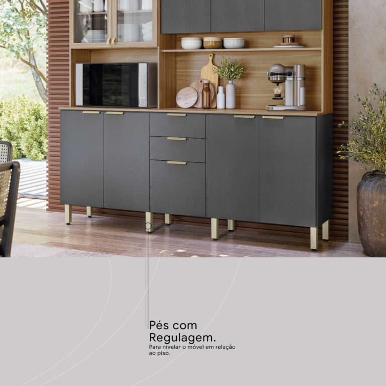 Kit Cozinha Amora 10P 2G - 1,98m – DEMÓBILE - 8.3 - TD - Imagem 15