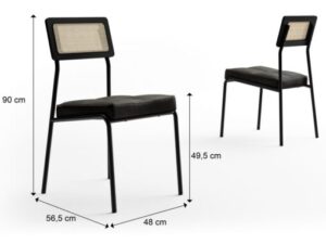 Kit Cadeiras Lux 1741 CARRARO MÓVEIS – 0,48m – 3.3/TD