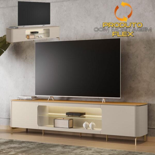 Rack até 85″ Santorini LINEA BRASIL - 2.39m - 9.7/TD