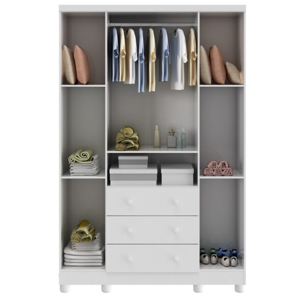 Roupeiro Infantil GR 4 Portas Tedy  100%MDF – PEROBA MÓVEIS - 122,1cm - 7.1/TD - Imagem 3
