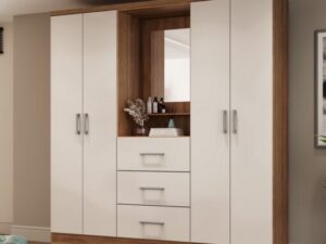 Roupeiro Guarda-Roupa Capelinha Roma 1181 CARRARO MÓVEIS – 1,60m – 5.4/TD