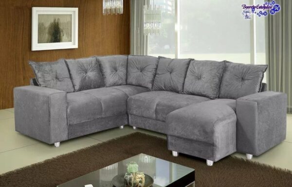 Conjunto Estofado Canto 5070 - 7Lugares - Veludo - 2,45M - 9.4/SR - Imagem 3