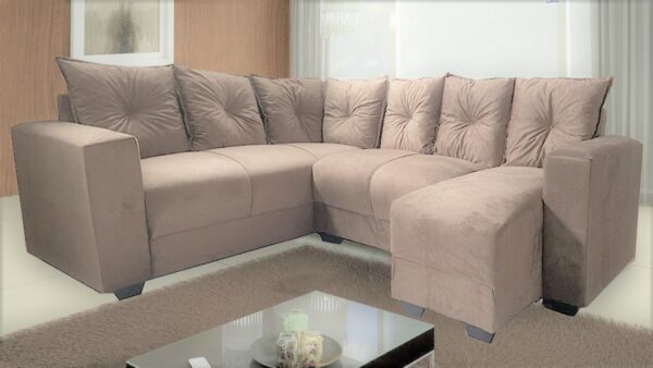 Conjunto Estofado Canto 5070 - 7Lugares - Veludo - 2,45M - 9.4/SR - Imagem 2