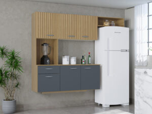 Cozinha Compacta Suspensa 6P 1G com Balcão Isis – 1,80m – 3.7/SR