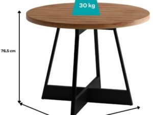 Mesa Átria 1594 Redonda (1,00m) + 4 Cadeiras Lux  CARRARO MÓVEIS – 1.03/TD