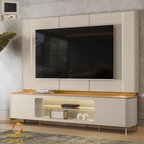 Painel + Rack Santorini LINEA BRASIL - 2,39m - 1.5/TD