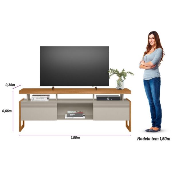 Rack até 70″ Esmeralda LINEA BRASIL - 1.80m - 3.1/TD - Imagem 3