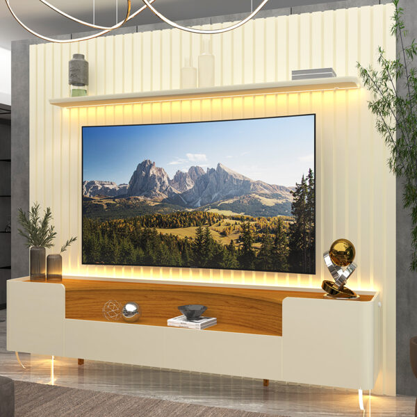Painel Nobre + Rack Infinity Com LED Gelius - 2,30m - 1.11/SR