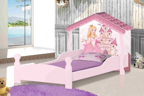 Cama Solteiro Casa Princesa J&A Moveis - 100% MDF - 1,0m - 4.7/SR