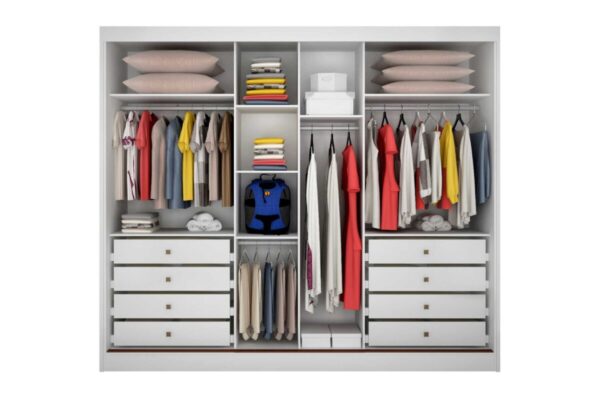 Roupeiro GR Diamond C/3 Espelho 8G Novo Horizonte - 100% MDF - 2,42m - 2.18/RN - Imagem 2