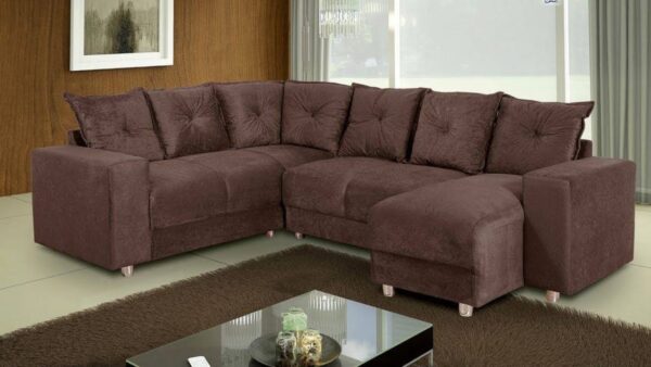 Conjunto Estofado Canto 5070 - 7Lugares - Veludo - 2,45M - 9.4/SR - Imagem 4