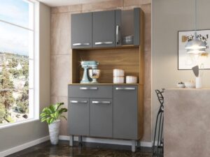 Kit cozinha Paris Fiorello 6P 1G 100%MDF – 1,72m – 3.1/TRA/RN