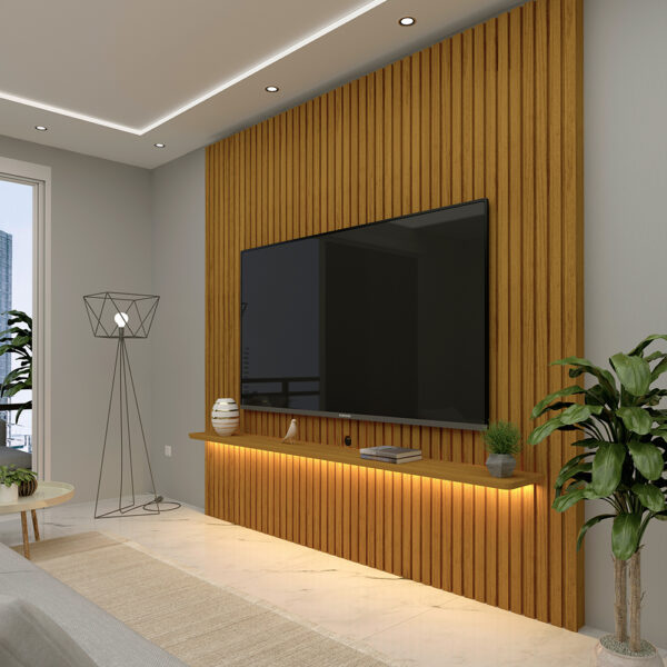Painel Nobre Ripado com LED Gelius - 1,85 - 9.5/SR