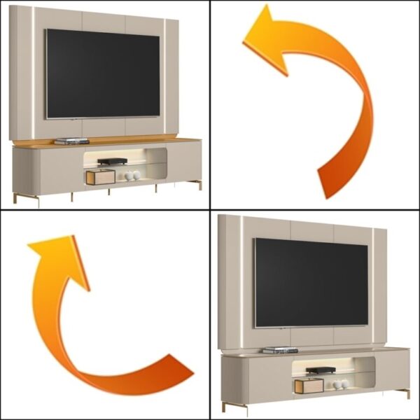 Painel + Rack Santorini LINEA BRASIL - 2,39m - 1.5/TD - Imagem 3