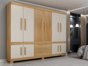Roupeiro Bem-Te-Vi 10P3G Valdemoveis 100%MDF Ripado – 1,85m – 8.5/TRA 9.2/CW