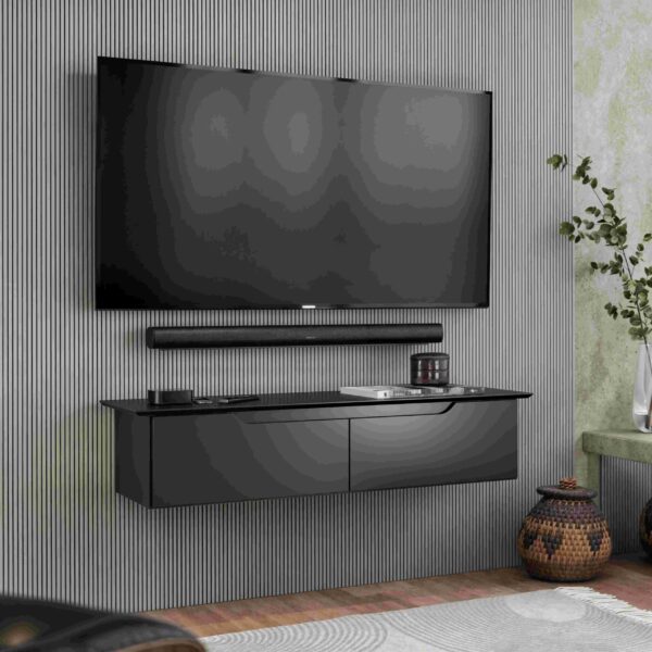 Rack Aparador Suspenso Flow 2P EJ Moveis - 1,12m - 2.0/SR - Imagem 3