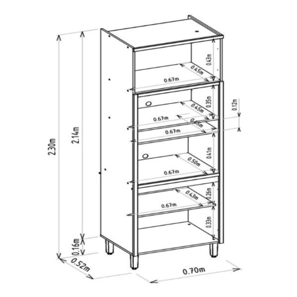 Cozinha 6 Peças Allure LINEA BRASIL - 3.4m - 2.9/TD - Imagem 3