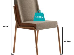 Kit 2 Cadeiras Hug 1749 CARRARO MÓVEIS –  0,46m – 3.6/TD