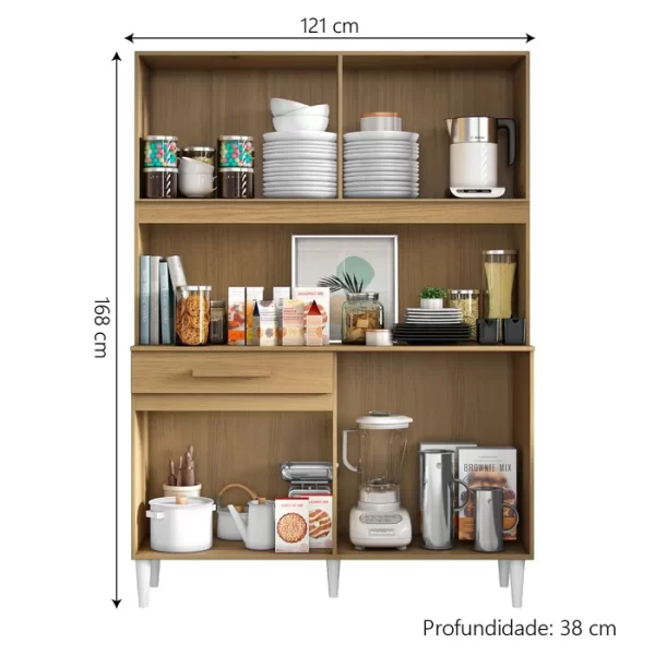 Kit Cozinha 4P1G Aramoveis - 1,21m - 3.1/CW - Imagem 2