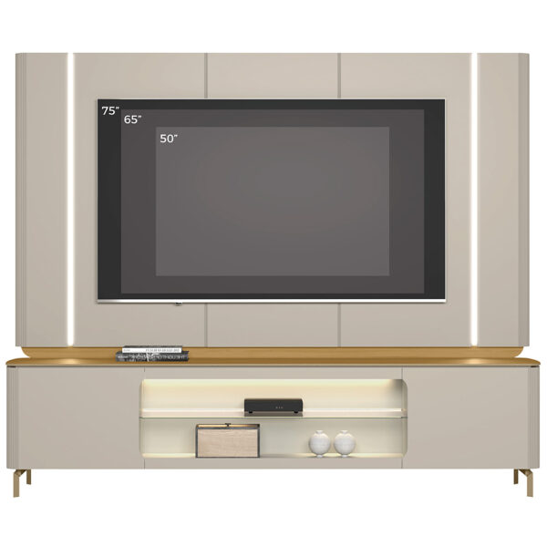 Painel + Rack Santorini LINEA BRASIL - 2,39m - 1.5/TD - Imagem 2