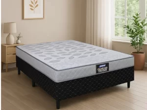Cama Box Casal Supreme Natural D28 138x188x53 Cinza Gazin – 4.4/RF