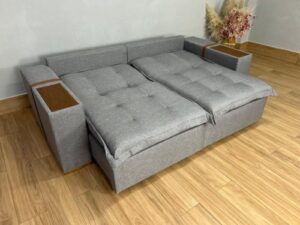 Sofá Cama Retrátil Reclinável Gabriella – 2,10m – 1.8/LD