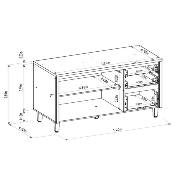 Cozinha 6 Peças Allure LINEA BRASIL - 3.4m - 2.9/TD - Imagem 7
