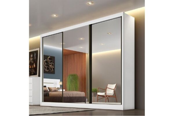 Roupeiro GR Diamond C/3 Espelho 8G Novo Horizonte - 100% MDF - 2,42m - 2.18/RN - Imagem 3