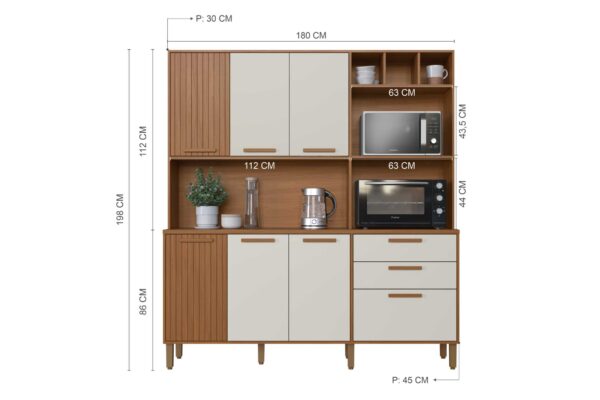 Kit Cozinha Grecia 7P 2G 1.80m INDEKES - 8,2/RN - Imagem 4